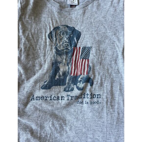 Dog Is Good Women’s Sz. S USA Flag Dog “ American Tradition” Tee. Cute, Fun - Picture 7 of 9